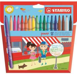 STABILO Filctoll készlet, 2 mm, STABILO Power, 18 különböző szín (TST28018)