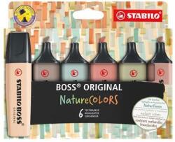 STABILO Szövegkiemelő készlet, 2-5 mm, STABILO BOSS original NatureColors, 6 különböző szín (TS70622)