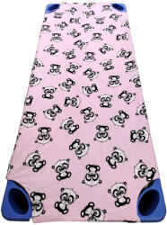  Vízhatlan Gumifüles Gyermek mintás Lepedő Pamut - Pul anyagból / Rózsaszín Pöttyös Panda