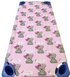  Vízhatlan PUR gumifüles gyermek lepedő - 55 x 130cm méretben - rózsaszín koala mintás