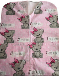  Rózsaszín koala macis vállfára húzható pamut oviszsák - 40x50 cm