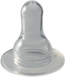 Nip Set 2 tetine Cherry din silicon moale, forma rotunda, pentru biberoane standard, debit mediu (M), de la 0 luni, nip 93004