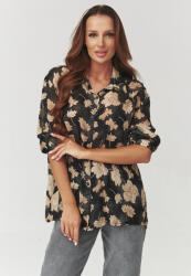 Makadamia Női virágos blúz | bézs