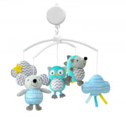  Delux Zenélő forgó Plüss, süni és barátai, türkiz - babybear