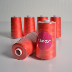 Takoy Overlock / coverlock ață poliester TKY 5000 culoare roșie