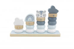 Label Label Label-label - fa ferde toronyépítő kék - fajáték