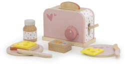 Label Label Label-Label kenyérpirító kiegészítőkkel, rózsaszín - Fa játék szerepjáték