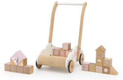 Label Label Label-Label járássegítő kocsi, Rózsaszín építőelemekkel