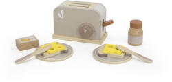 Label Label kenyérpirító kiegészítőkkel, nugát - Fa játék szerepjáték