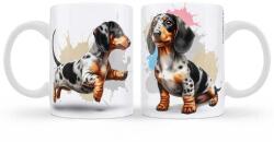 Nevesajándék Tacskó - harlekin - Kutyás Bögre, 3 dl - Kutyás Ajándékok (B1222)