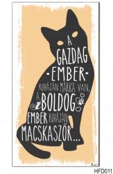 Neves Ajándék Hűtőmágnes Dekor Tábla 7, 5 cm x 14cm - Macskaszőr (HFD011)