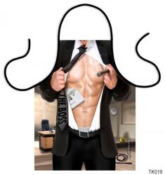 Nevesajándék Teli mintás kötény 50x70 cm A Főnök Szexi Kötény Férfiaknak (TK019)