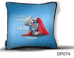 Neves Ajándék Díszpárna 26cm x 26cm - Szuper Apa Maci - Ajándék Apáknak (DP074)