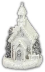  Fehér-ezüst világítós templom kicsi 1db