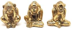 R. M. ékszer Réz figura Három bölcs majom szett arany 4x3, 5cm (017826)
