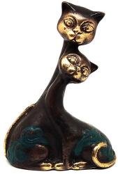R. M. ékszer Réz figura macska pár óarany zöld 11x8cm (017945)