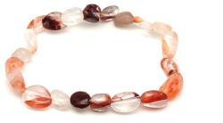 R. M. ékszer Hematoid vörös pebble karkötő 6-10mm (060267)
