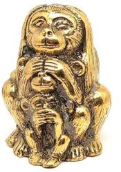 R. M. ékszer Réz figura Három bölcs majom arany 6x5cm (017871)