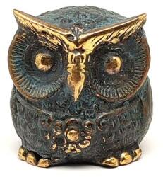 R. M. ékszer Réz figura bagoly kék arany 5x4cm (017937)