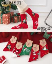 Női Pamut Normál szárú Zokni 5 Pár - Karácsonyi Mintás (WP2282)