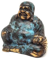 R. M. ékszer Réz figura nevető Buddha antik 8x7cm (017766)