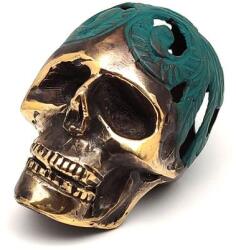 R. M. ékszer Réz figura koponya arany-kék 4x6cm (017763)