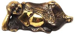 R. M. ékszer Réz figura fekvő nevető Buddha óarany 4x10cm (017804)
