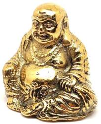 R. M. ékszer Réz figura nevető Buddha fényes arany 5cm (017749)