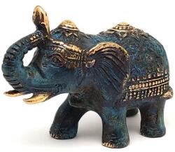 R. M. ékszer Réz figura elefánt álló óarany kék 6x9cm (017825)