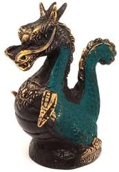 R. M. ékszer Réz figura Sárkány védelmező óarany kék 5x7cm (017876)