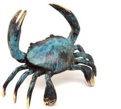 R. M. ékszer Réz figura rák kék arany 7x11cm (017839)