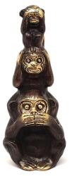 R. M. ékszer Réz figura Három bölcs majom óarany 10x4cm (017783)