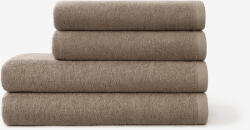 Goldea bordűr nélküli frottír törölköző és fürdőlepedő soft - szürkésbarna 70 x 140 cm