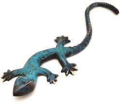 R. M. ékszer Réz figura gekkó kék arany 20x2cm (017942)