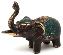 R. M. ékszer Réz figura elefánt álló óarany kék 5x6cm (017845)