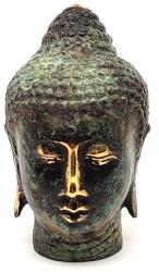 R. M. ékszer Réz figura Buddha fej kék arany 7x4cm (017903)