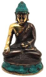 R. M. ékszer Réz figura Buddha tanító óarany zöld 6, 5x4cm (017962)