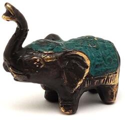 R. M. ékszer Réz figura elefánt óarany kék 4x4, 5cm (017857)