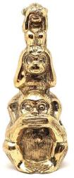 R. M. ékszer Réz figura Három bölcs majom arany 10x4cm (017782)