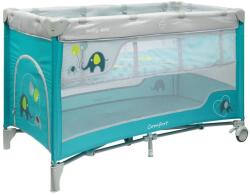 Baby Mix Gyermek utazóágy emelőbetéttel Baby Mix Elefánt kék - babyonline