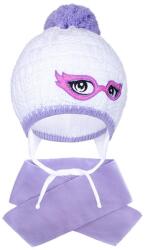 NEW BABY Téli gyerek kötött sapka és sál New Baby lila - babyonline