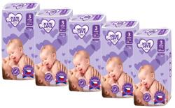 New Love MEGAPACK Gyermek eldobható pelenka New Love Premium comfort 3 MIDI 4-9 kg 5x48 db