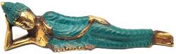 R. M. ékszer Réz figura fekvő Buddha arany kék 5x16cm (017802)