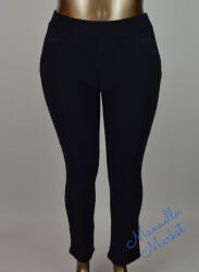  Bundás Belsejű, Molett Méretű Elasztikus Sötétkék Nadrág! 6XL/7XL-es