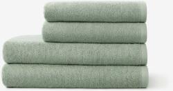 Goldea bordűr nélküli frottír törölköző és fürdőlepedő soft - zsályaszínű 70 x 140 cm