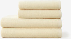 Goldea bordűr nélküli frottír törölköző és fürdőlepedő soft - krémszínű 50 x 100 cm