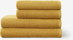 Goldea bordűr nélküli frottír törölköző és fürdőlepedő soft - mustárszínű 70 x 140 cm
