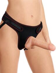 Lovetoy Strap On Easy Dildo cu Testicule Detasabil Natural 20 cm