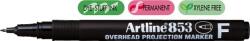 Artline OHP Permanent marker ARTLINE 853, varf fin - 0.5mm - negru (EK-853-BK) - officeclass