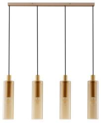 Nova Luce Lustra cu 4 pendule metal auriu, sticla chihlimbar ZOELLA (NVL-9236213)